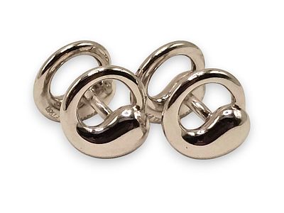 TIFFANY & CO.&reg; - Each with a double circle motif in platinum. Signed "TIFFANY &amp; CO, Elsa 