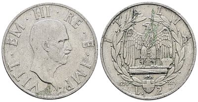 REGNO D'ITALIA. Vittorio Emanuele III (1900-1943). 2 lire 1936 "Impero". Ni; Gig. 