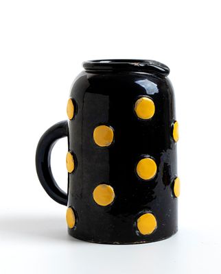 MANIFATTURA ROMETTI CERAMICHE, Polka dots vase Ceramic 19,5 x 17 cm ca. Signed under the base: 