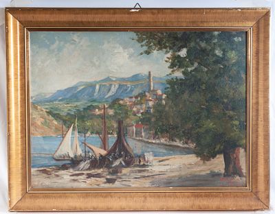 Novi in Dalmatia, 1942. oil painting on panel 48 x 66 cm framed, signed. State of preservation: good
