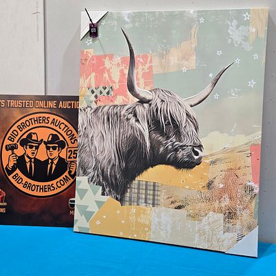 32" x 40" Highland cow canvas