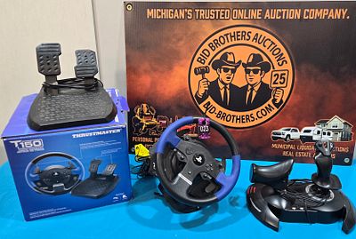 T150 PlayStation racing steering wheel with pedals and aviation game controller