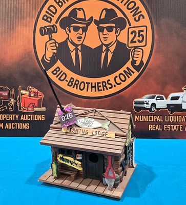 Fishing lodge bird house