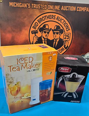 34 Oz. Parini juicer and Mr. Coffee iced tea brewer