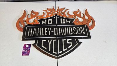 Large Harley Davidson heavy metal sign