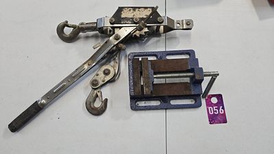 Come a-long and drill press vise