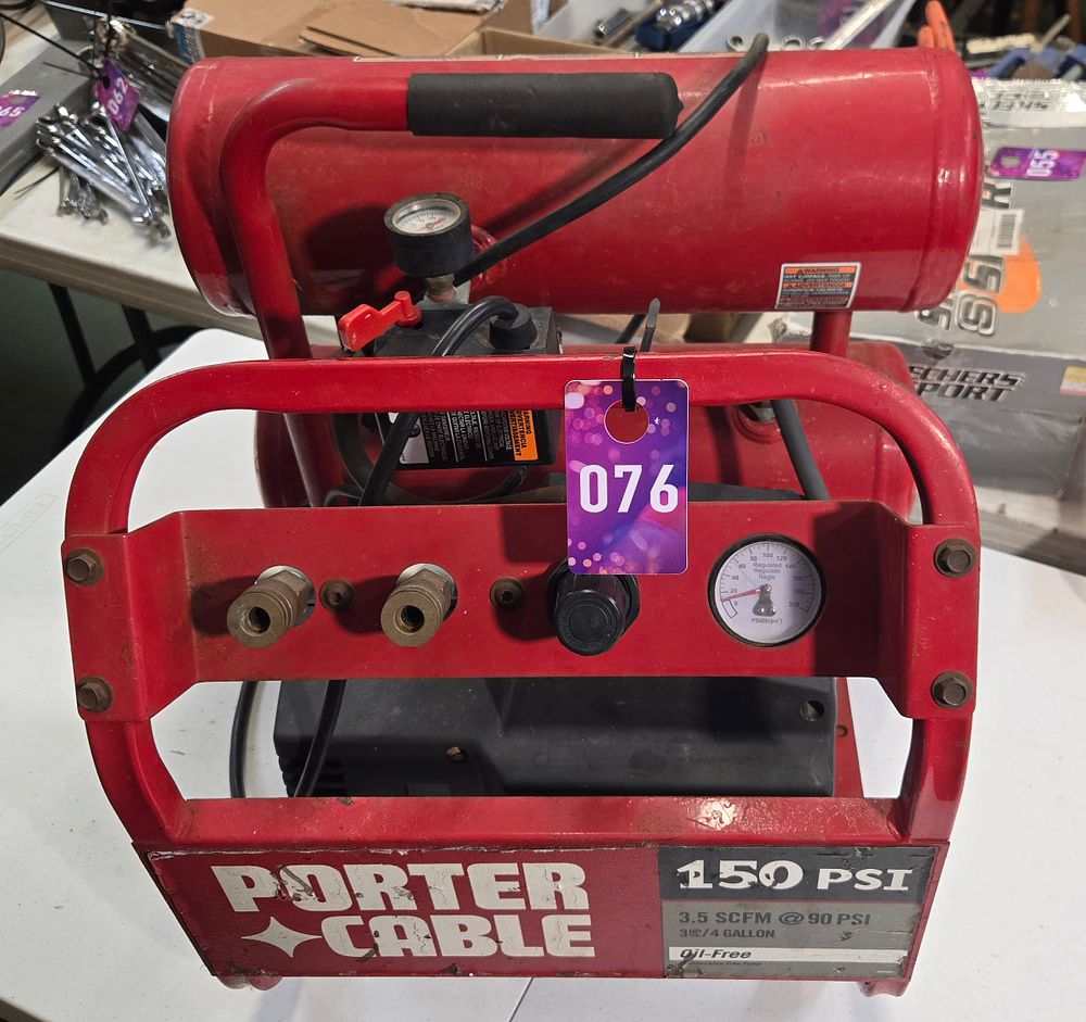 Lot 76: Porter Cable 150 psi air compressor