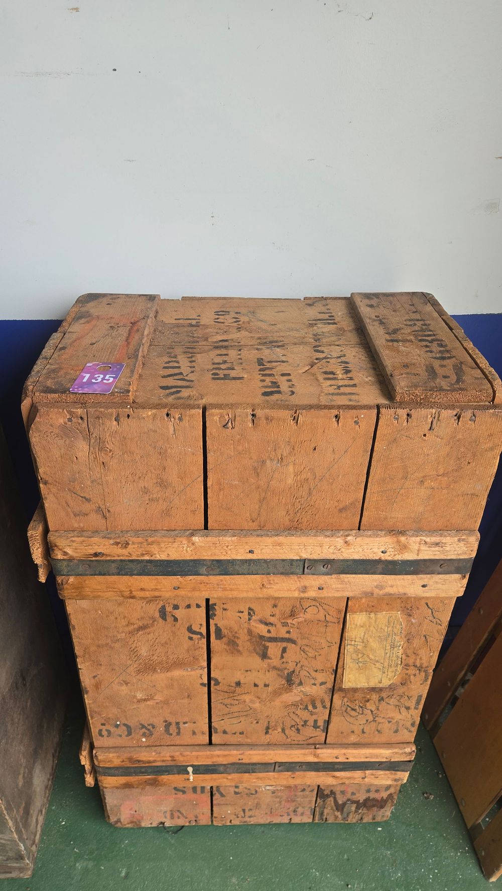 Lot 135: Vintage Wood Crate