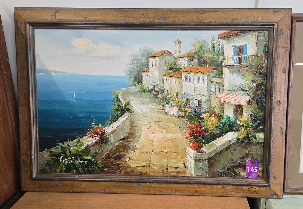 Lot 145: Antonio Di Viccaro decorative canvas