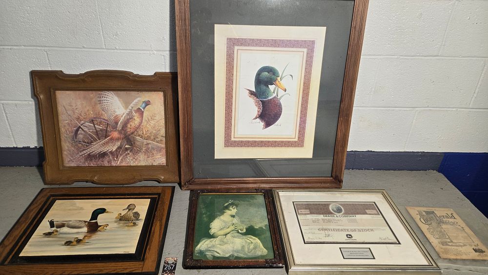 Lot 257: John Deere stock certificate waterfowl prints, 1921 The Choir Herald volume XXV