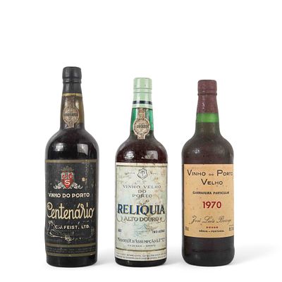 CONJUNTO DE 3 GARRAFAS DE VINHO DO PORTO. Conjunto de 3 garrafas de Vinho do Porto: Vinho do 