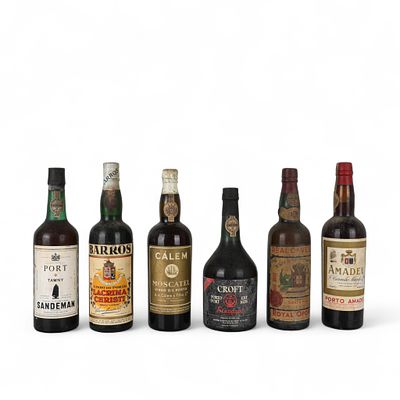 VINHO DO PORTO. Conjunto de seis garrafas de vinho do Porto, Croft Standard, Sandeman Tawny 