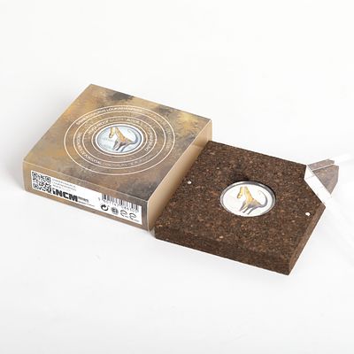 MOEDA DE 5€ - DINHEIROSAURUS LOURINHANENSIS. Moeda em prata proof 925, comemorativa dedicada ao 