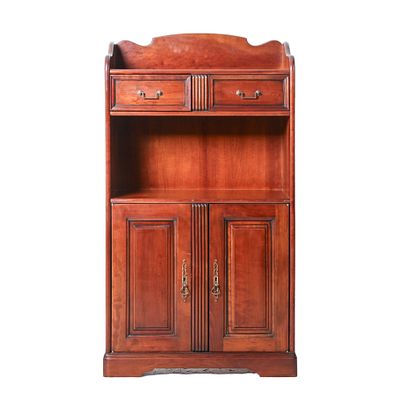 ARM&Aacute;RIO COPEIRO. Arm&aacute;rio copeiro em madeira, corpo com 2 portas almofadadas e 2 gavetas e parte 