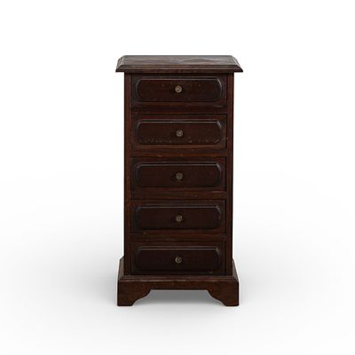 PEQUENO M&Oacute;VEL DE APOIO. Pequeno m&oacute;vel de apoio/mesa de cabeceira em mogno, com cinco gavetras 