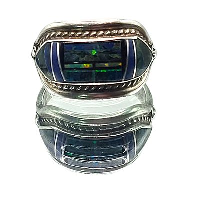 Francisco Albert Navajo Inlay Multi-Stone Ring. Albert Francisco is a renowned American 