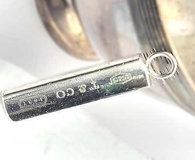 Tiffany & Co. Sterling Silver Drop Bar Pendant or Fob. This is a vintage sterling silver Tiffany 