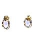Oval-cut Tanzanite Earrings for Everyday Elegance. Setting: 14K Yellow Gold 
Main Gemstone: Image - 2