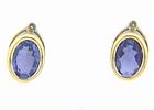 Oval-cut Tanzanite Earrings for Everyday Elegance. Setting: 14K Yellow Gold 
Main Gemstone: Image - 5