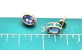 Oval-cut Tanzanite Earrings for Everyday Elegance. Setting: 14K Yellow Gold 
Main Gemstone: Image - 6