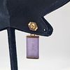 Lavender Jadeite Dangling Bar Earrings. Setting: 14K Yellow Gold 
Main Gemstone: Lavender Image - 6