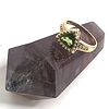 Fancy Trilliant-Cut Peridot Ring. Setting: 14K Yellow Gold 
Main Gemstone: Genuine Peridot Image - 6