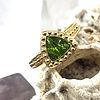 Fancy Trilliant-Cut Peridot Ring. Setting: 14K Yellow Gold 
Main Gemstone: Genuine Peridot Image - 7