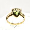 Fancy Trilliant-Cut Peridot Ring. Setting: 14K Yellow Gold 
Main Gemstone: Genuine Peridot Image - 8