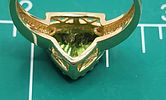 Fancy Trilliant-Cut Peridot Ring. Setting: 14K Yellow Gold 
Main Gemstone: Genuine Peridot Image - 11