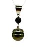 Bold Tahitian Pearl & Onyx Pendant in Sterling Silver. Setting: Sterling Silver .925 
Main Image - 1