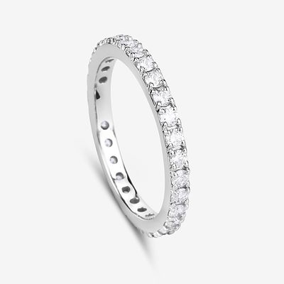 Elegant Eternity Ring - 1 CTW Lab-Grown Diamonds. Setting: 14K White Gold
Main Gemstone: