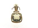 14K Yellow Gold Lemon Quartz and Diamond Pendant. Setting: 14K Yellow Gold 
Main Gemstone: Image - 5