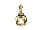 14K Yellow Gold Lemon Quartz and Diamond Pendant. Setting: 14K Yellow Gold 
Main Gemstone: Image - 7
