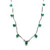 Briolette-Cut Emeralds & Delicate White Gold Ribbon Necklace. Setting: 14K White Gold 
Main Image - 5