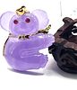 Lavender Jade Koala Bear Pendant with Ruby Eyes. Setting: 14K Yellow Gold 
Main Gemstone: Image - 1