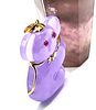Lavender Jade Koala Bear Pendant with Ruby Eyes. Setting: 14K Yellow Gold 
Main Gemstone: Image - 2