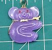Lavender Jade Koala Bear Pendant with Ruby Eyes. Setting: 14K Yellow Gold 
Main Gemstone: Image - 6