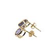 Oval-cut Tanzanite Earrings for Everyday Elegance. Setting: 14K Yellow Gold 
Main Gemstone: Image - 2