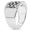 Blue and White Diamond Ring in Sterling Silver. Match this ring with the slide-through blue Image - 1