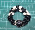 Multi-Strand Black Onyx & Coin Pearl Bracelet. Setting: Sterling Silver .925 
Main Gemstone: Image - 4
