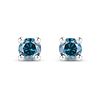 Minimalist Earth-Mined Blue Diamond Stud Earrings. These earrings were created in the minimalist Image - 1
