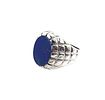Man's Denim Lapis Ring in Sterling Silver. Setting: Sterling Silver .925 
Main Gemstone: Image - 2