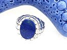 Man's Denim Lapis Ring in Sterling Silver. Setting: Sterling Silver .925 
Main Gemstone: Image - 8