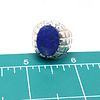 Man's Denim Lapis Ring in Sterling Silver. Setting: Sterling Silver .925 
Main Gemstone: Image - 9