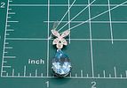 Swiss Blue Topaz & Diamond Butterfly Drop Pendant. Setting: Sterling Silver .925 
Main Image - 4