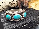 Vintage Turquoise Ring Zin Sun Stamp May Be Pueblo. Setting: .925 Sterling Silver 
Main Image - 1