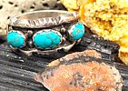 Vintage Turquoise Ring Zin Sun Stamp May Be Pueblo. Setting: .925 Sterling Silver 
Main Image - 3