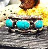Vintage Turquoise Ring Zin Sun Stamp May Be Pueblo. Setting: .925 Sterling Silver 
Main Image - 4