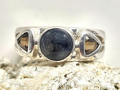 Man's Ring with Amethyst and Citrine .925. 800012 
Setting: Sterling Silver .925 
Main 