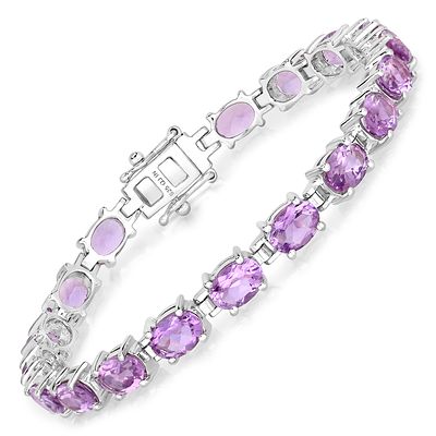 14.40 CTW Light Purple Amethyst Tennis Bracelet. 12100024 
Setting: Sterling Silver .925 